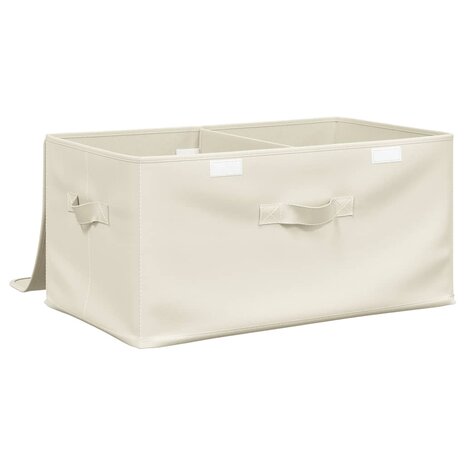 Opbergbox 50x30x25 cm stof cr&egrave;mekleurig 4