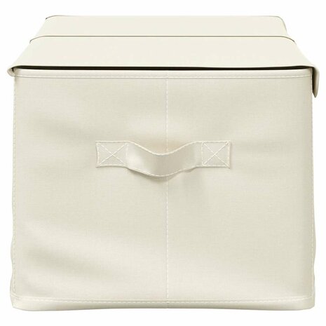 Opbergbox 50x30x25 cm stof cr&egrave;mekleurig 6