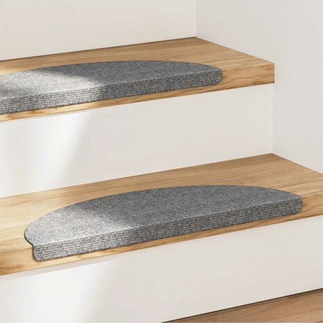 Trapmatten zelfklevend 15 st 56x17x3 cm grijs 1