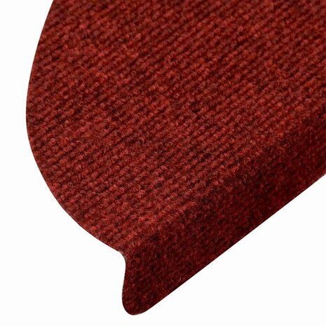 Trapmatten Zelfklevend 10 st 56x17x3 cm Bordeaux Rood Halfrond 6