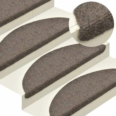 Trapmatten Zelfklevend 10 st 65x21x4 cm Beige Halfrond Groot 1