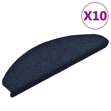 Trapmatten zelfklevend 10 stuks 65x21x4 cm marineblauw halfrond groot 2