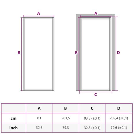 Binnendeur 83x201,5 cm ESG-glas en aluminium zwart 7