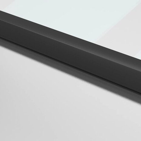 Binnendeur smal 76x201,5 cm gehard glas en aluminium zwart 6