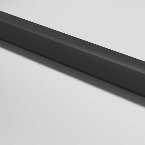 Binnendeur smal 93x201,5 cm gehard glas en aluminium zwart 6