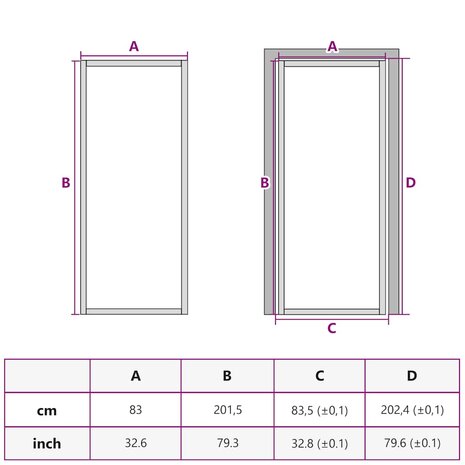 Binnendeur smal 83x201,5 cm gehard glas en aluminium zwart 10