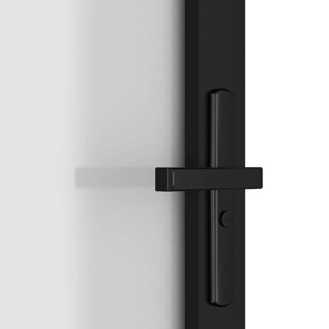 Binnendeur 76x201,5 cm matglas en aluminium zwart 5