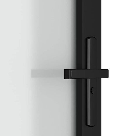 Binnendeur 93x201,5 cm matglas en aluminium zwart 5