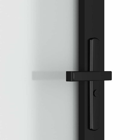 Binnendeur 102,5x201,5 cm matglas en aluminium zwart 5