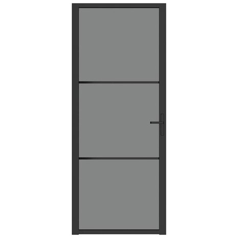 Binnendeur 83x201,5 cm ESG-glas en aluminium zwart 3