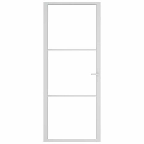 Binnendeur 83x201,5 cm ESG-glas en aluminium wit 3