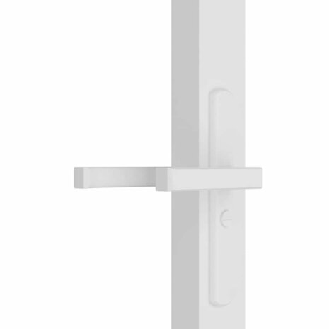 Binnendeur 83x201,5 cm ESG-glas en aluminium wit 5