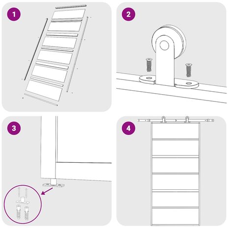 Schuifdeur 102,5x205 cm mat ESG-glas en aluminium goudkleurig 7