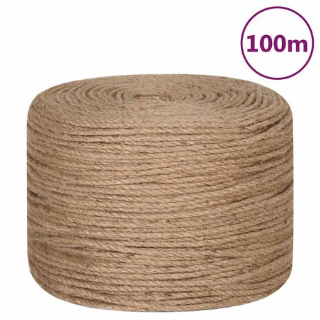 Touw 100 m lang 4 mm dik jute 2