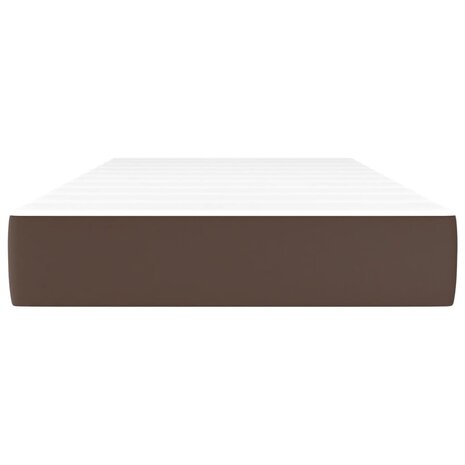 Pocketveringmatras medium 90x200x20 cm kunstleer bruin 3