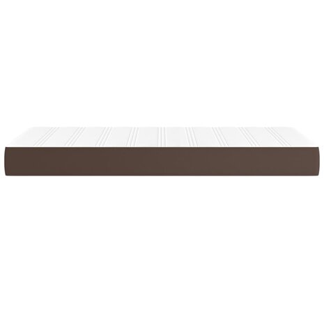 Pocketveringmatras medium 90x200x20 cm kunstleer bruin 4