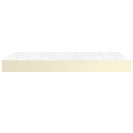 Pocketveringmatras medium 100x200x20 cm kunstleer cr&egrave;mekleurig 4