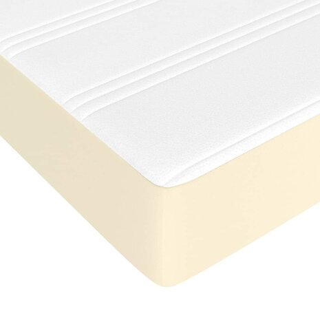 Pocketveringmatras medium 100x200x20 cm kunstleer cr&egrave;mekleurig 5
