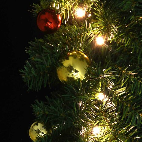 Kerstslinger versierd met kerstballen en LED-lampjes 10 m 7