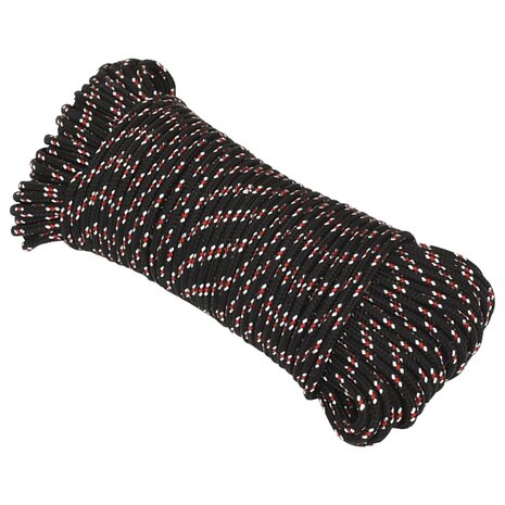 Boot touw 3 mm 250 m polypropyleen zwart 2