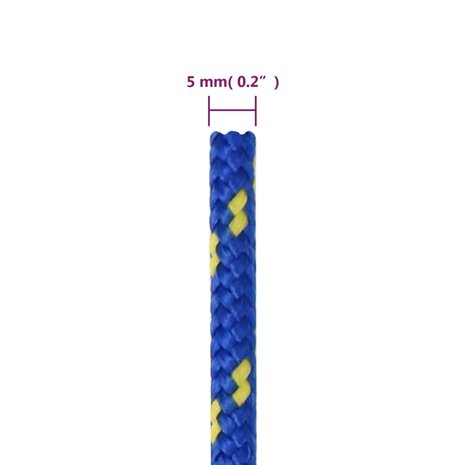 Boottouw 5 mm 100 m polypropyleen blauw 6