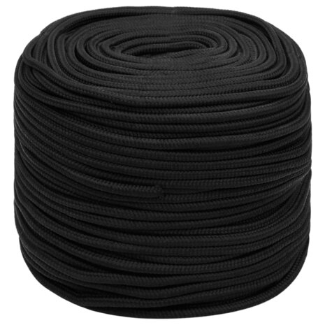 Boottouw 6 mm 25 m polypropeen zwart 2