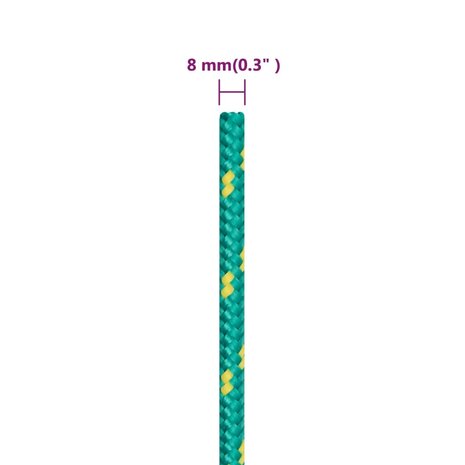 Boottouw 8 mm 50 m polypropyleen groen 6