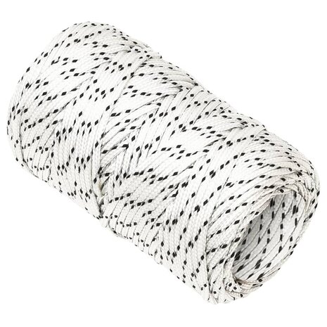 Boottouw gevlochten 2 mmx50 m polyester wit	 2
