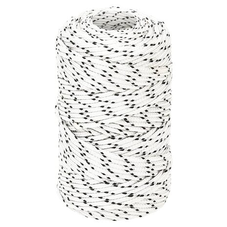 Boottouw gevlochten 2 mm x 500 m polyester wit 1
