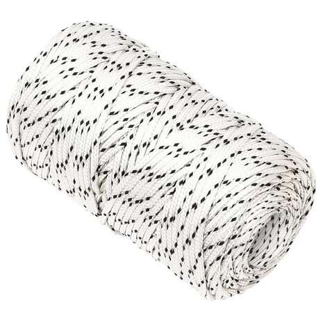Boottouw gevlochten 2 mm x 500 m polyester wit 2