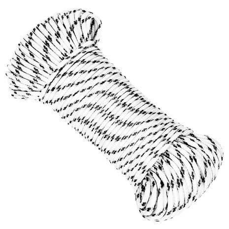 Boottouw gevlochten 3 mm x 250 m polyester wit 1