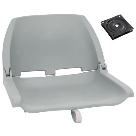 2-delige Bootstoelen set inklapbaar grijs 1