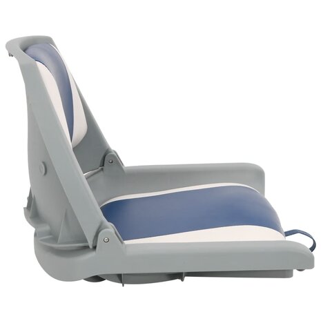 2-delige Bootstoelen set met blauw-witte kussens inklapbaar 6