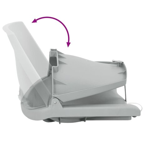4-delige Bootstoelen set inklapbaar grijs 12