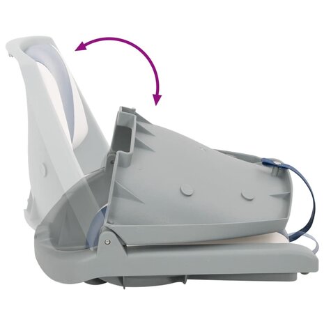 4-delige Bootstoelen set met blauw-witte kussens inklapbaar 12