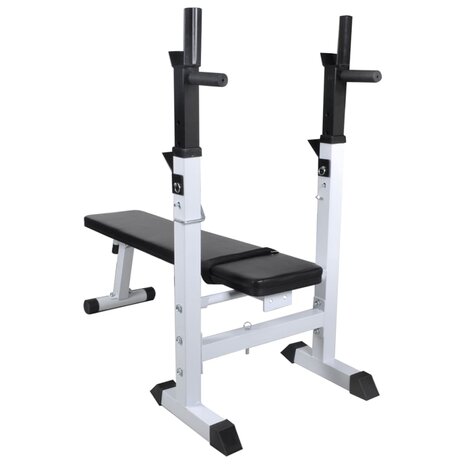 Trainingsbank met gewichtenrek en halterset 60,5 kg 4