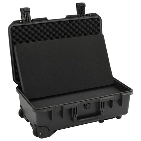 Flightcase draagbaar 55x35x22,5 cm PP zwart 5