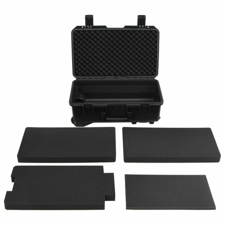 Flightcase draagbaar 55x35x22,5 cm PP zwart 6