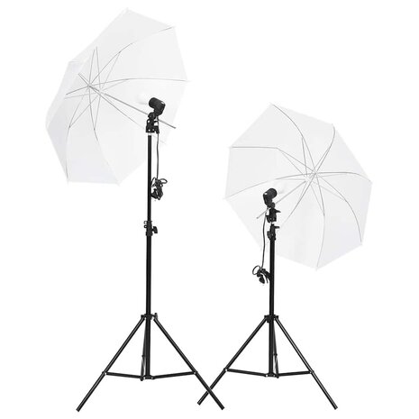 Fotostudioset met verlichtingsset en achtergrond 2