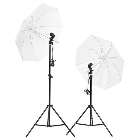 Fotostudioset met verlichtingsset, achtergrond en reflector 2