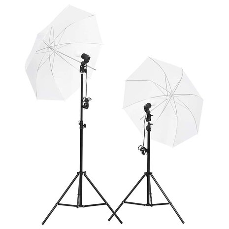 Fotostudioset met verlichtingsset, achtergrond en reflector 2