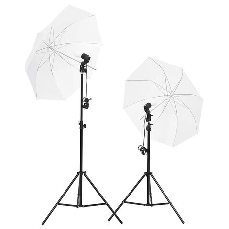Fotostudioset met verlichtingsset, achtergrond en reflector 3