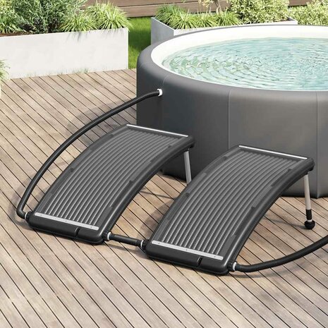 Zwembadverwarmingspaneel solar 2 st gebogen 110x65 cm 1