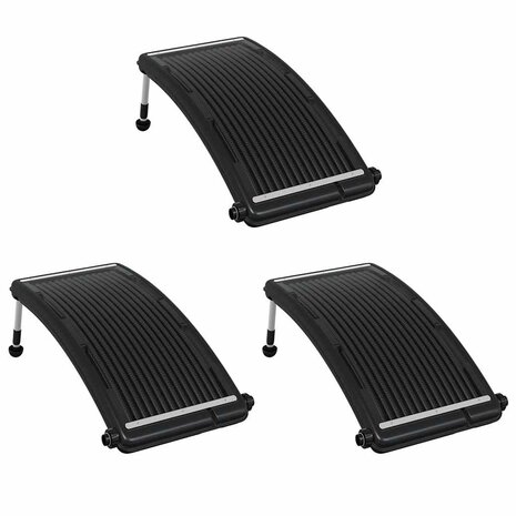 Zwembadverwarmingspaneel solar 3 st gebogen 110x65 cm 2