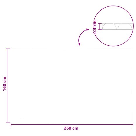 Zonne zwembadoverkapping extra zwaar 260 x 160 cm 400 &mu;m 7