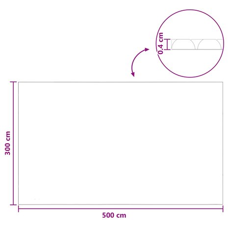 Zonne zwembadoverkapping extra zwaar 500 x 300 cm 400 &mu;m 7