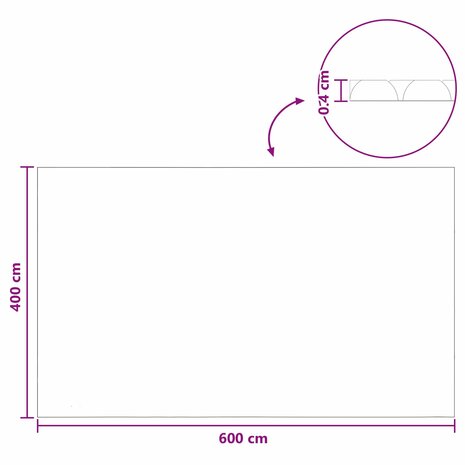 Zonne zwembadoverkapping extra zwaar 600 x 400 cm, 400 &mu;m 7