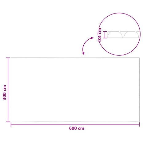Zonne zwembadoverkapping extra zwaar 600 x 300 cm 400 &mu;m 7