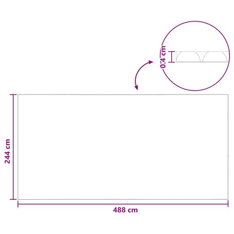 Zonne zwembadoverkapping extra zwaar 488 x 244 cm 400 &mu;m 7