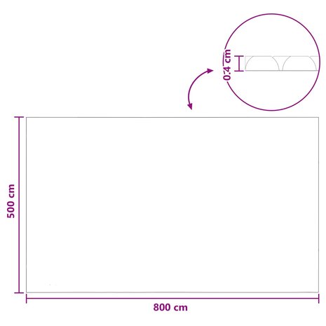 Zonne zwembadoverkapping extra zwaar 800 x 500 cm 400 &mu;m 7
